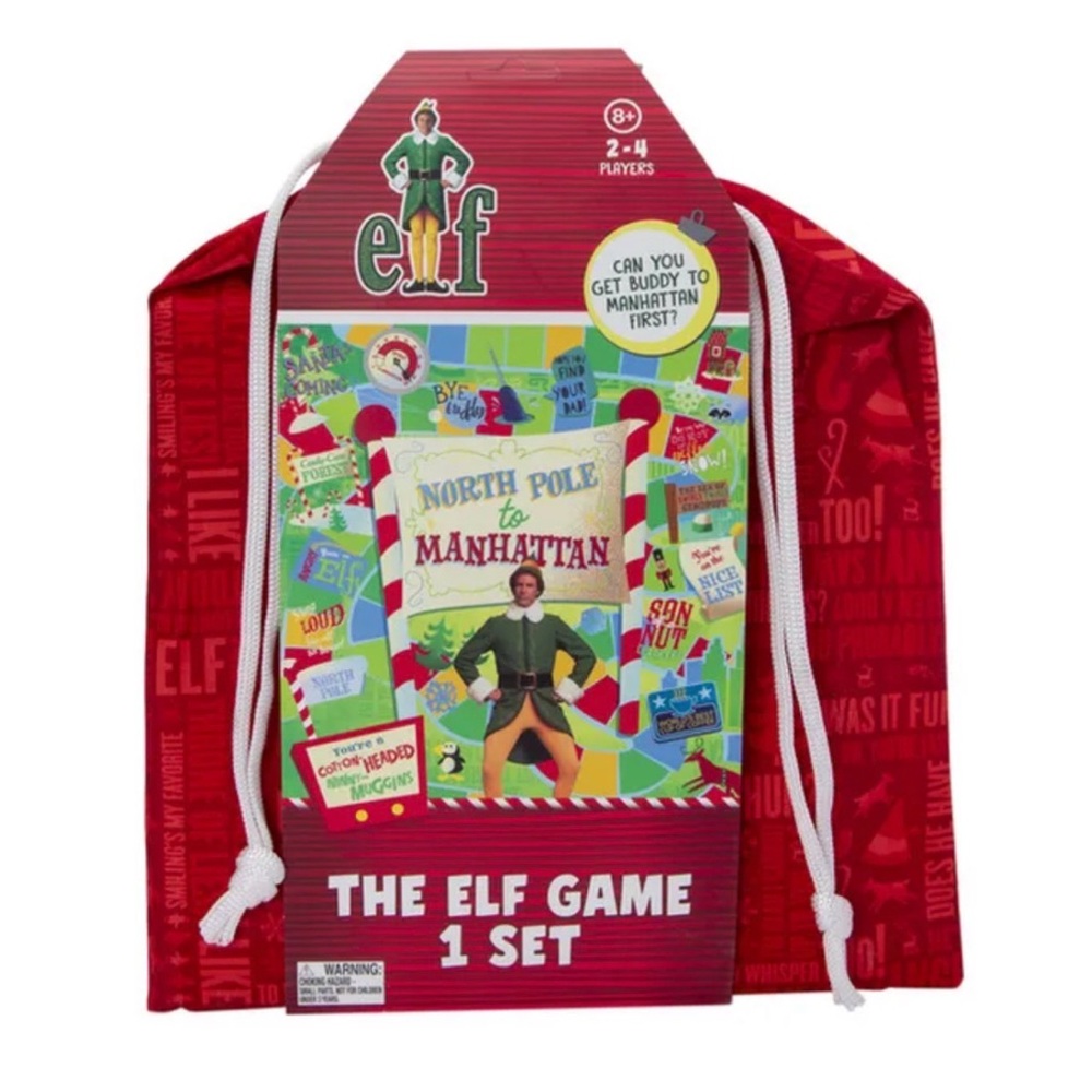 Paladone NWT The Elf Game Set In Drawstring Travel Bag